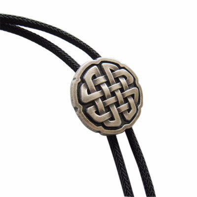 

Original Vintage Silver Plated Celtic Knot Wedding Necklace Bolo Tie