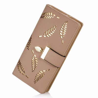 

Slim Long Leather Card Holder Purse Zipper Buckle Small Zip Clutch Wallet for Women