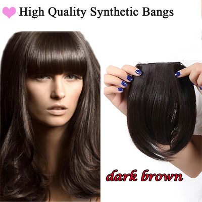 

Lady Natural Hair Extension Clip In Front Hair Bangs Fringe human Straight Hair Front Hair Extensions