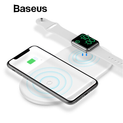 

Baseus 10W Fast Wireless Charger For iPhone XS XR XS Max 2 in 1 Qi Charging Apple Watch&Samsung S9 Note 9 XiaoMi One Plus