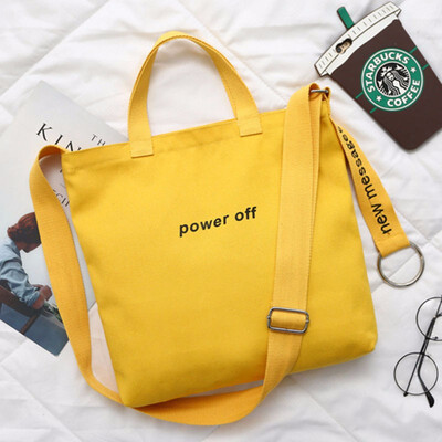 

Fashion simple Korean embroidery canvas bag ins canvas bag female shoulder bag Messenger bag travel bag home leisure bag sports laptop bag