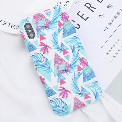

Flower Phone Case Matte Rainbow Case For iPhone X 8 7 6 Plus