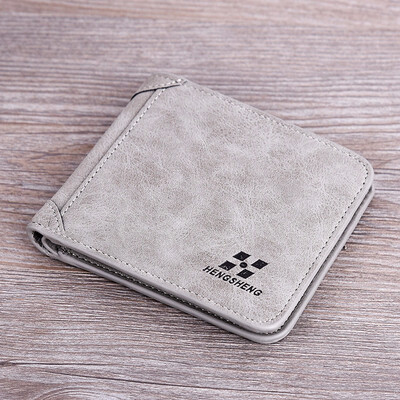 

Mens wallet short frosted skin vintage seventy percent off vertical wallet young European&American Wind pack