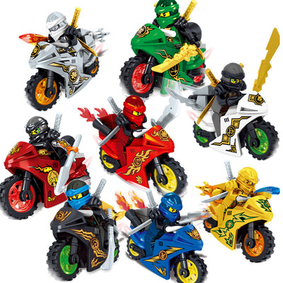 

2018 caliente héroes ninja Kai Jay Cole Zane Nya Lloyd con armas acción juguete figura niños construcción Blocs ladrillo modelo se