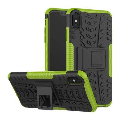 

Fecoprior Case for iPhone XS Max Back Cover Stand Silicon TPU PC Armor Heavy Rugged Phone Celulars Fundas Coque