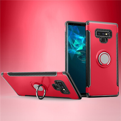 

Fecoprior Back Cover For Samsung Galaxy Note 9 Note9 Case Car Holder Stand Hard PC Silicon Ring Suction Bracket Celulars