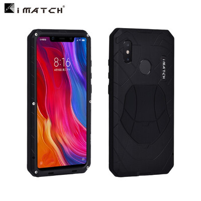 

Original iMatch Case For Xiaomi Mi 8 Luxury Waterproof Shockproof Hard Metal Silicone Case For Xiaomi Mi8 Full Protection Armor