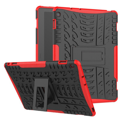 

Fecoprior Case For Huawei MediaPad M3 Lite 101 Back Cover Stand Silicon TPU PC Armor Heavy Rugged Skin Fundas