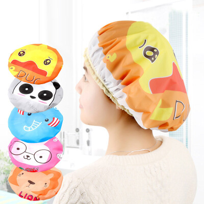 

Bingyou cartoon childrens shower cap waterproof adult cute wash bath pvc shower cap bathroom household products shampoo cap