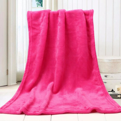 

Home Blanket 5070cm Fashion Solid Soft Throw Kids Blanket Warm Coral Plaid Blankets Flannel