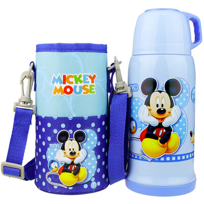 

Дисней (Disney) изоляции младенцев и детей чашек питья ребенка мультфильм портативный термальный горшок (включая портативные наборы стаканов) 480ML Микки Синий