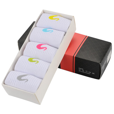 

Lokshi Enpex sports socks 5 pairs of women models thickening mixed color anti-cotton socks badminton sports socks