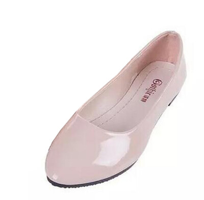 

Women Pointy Toe Shoes Faux Leather Candy Color Casual Flat Ballet Dress Loafer