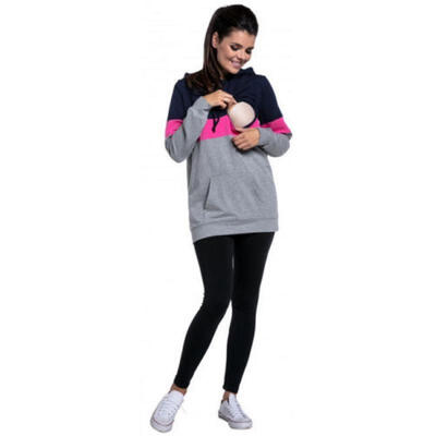 

Women Maternity Clothes Breastfeeding Splice Top Hoodie Fall Nursing Tops Blouse