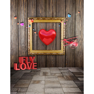 

Red Heart Photo Backdrop 57FT Vinyl Fabric Cloth Digital Printing Photo Background s-2131