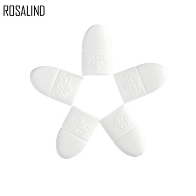 

ROSALIND 5pcsset Colorful Nail Art Remover Wrap Elastic Cleaning Varnish Tool