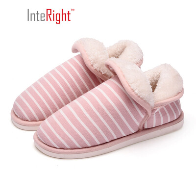 

INTERIGHT Nordic plush series comfortable warm bag cotton slippers womens pink 39-40 IN1830