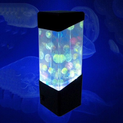 

Mini Desktop Decorative Acrylic Ecological Fish Tank Light Small Magic LED Colorful Jellyfish Aquarium Lamp