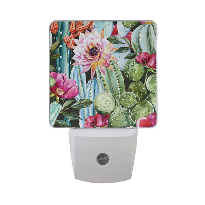 

ALAZA LED Night Light With Smart Dusk To Dawn SensorTropical Birds Plants Plug In Night Light