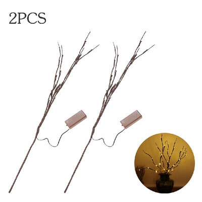

20 LED Light Twig Willow Branches Design Battery Powered Operated Flexible Bendable IP44 Water Resistance Wam White