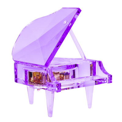 

rhyme rose to sound source music box - purple crystal piano music box YB4C25-A (sky city