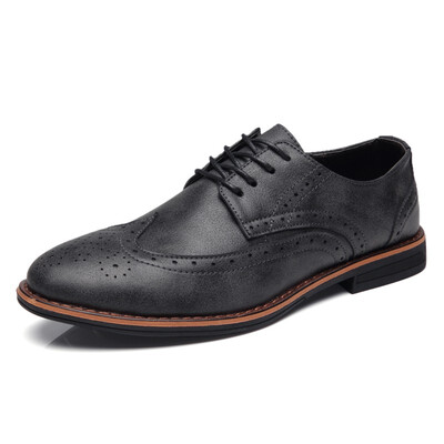 

Mens Fashion Casual Shoes Breathable Light Shoes For Men Lace Up Leather Shoes Black Brown Size 38-44