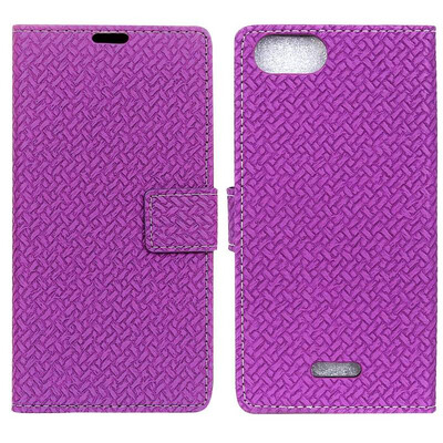 

MOONCASE Millet Red Rice 6A Woven Leather Case - Purple