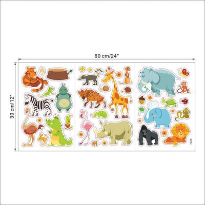 

Wall sticker Many Animals Home Decal Kids Baby Room Decor Art Vinyl Mural Funny