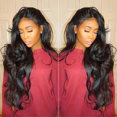 

Berimy 8A Grade Lace Front Human Hair Wigs Body Wave Natural Color 1B Glueless Lace Front Wigs Pre Plucked Hair LIne Lace Wigs Fo