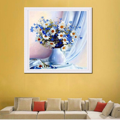 

diy Diamond embroidery decoration 5d diamond painting cross stitch flowers vase Mosaic rhinestone pasted pattern gift