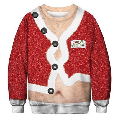 

2018 New Mens&Womens Christmas Collection 3D Printed Sweater Mens Hoodie Long Sleeve Womens Pullover BFT027