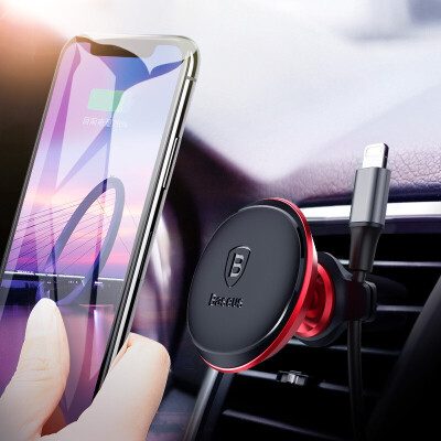 

Baseus Car Holder for Mobile Phone iphone 8 7 6 Samsung S8 Air outlet Phone holder for Xiaomi HuaWei One Plus cable clip Phone