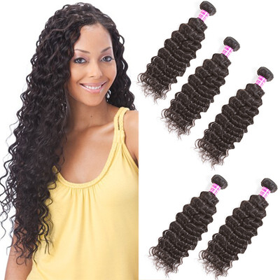 

Glary Unprocessed Malaysian Virgin Hair 5 Bundles Deep Wave Human Hair Top Selling Virgin Malaysian Deep Wave Hair Natural Colour