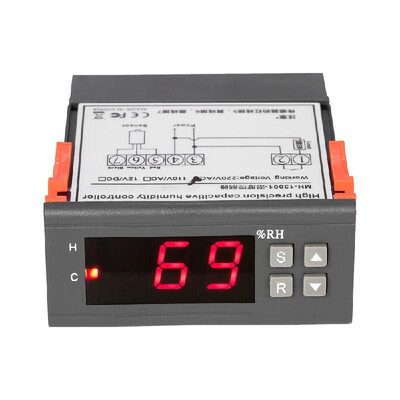 

10A 12V Mini Digital Air Humidity Control Controller Measuring Range 1 99 with Sensor