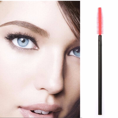 

50Pcs Professional Mini Silicone Head Lash Brush Pack Black Tower Shape Brush Oneoff Eyelash Curler Sizable Gift Pack