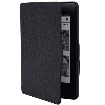 

MGYOK Kindle Case Kindle 958 Protective Case / Case Paperwhite 1/2/3 E-book Sleep Protection Leather Case KPSH Cool Black