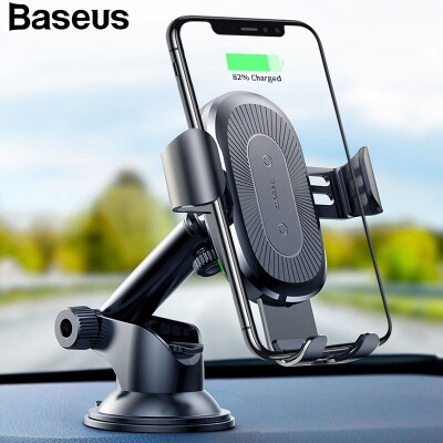 

Baseus 2in1 Qi Wireless Car Charger Holder for iPhone X 8 8Plus Samsung S9 S8 Edge