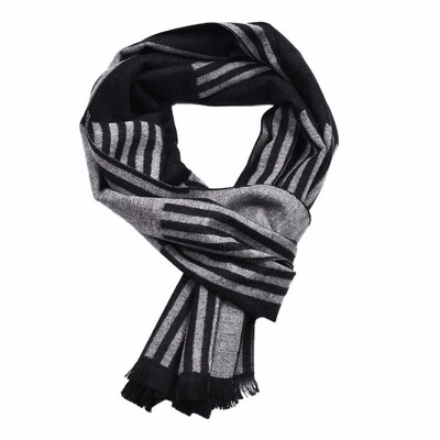 

Guttavalli Fashion Men New Autumn Contrast Colors Long Shawl Male Stripes Geometric Wrap Winter Chevron Cashmere Warm Scarves