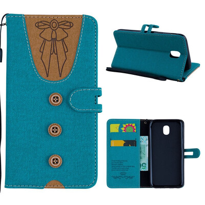 

MOONCASE Samsung Galaxy J5 2017 stitching embossed womens leather case - green