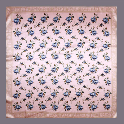 

O CHUANG Square Silk Scarf Woman Fashion Luxury Brand Female Pattern Satin Big Size Head Scarves 9090cm