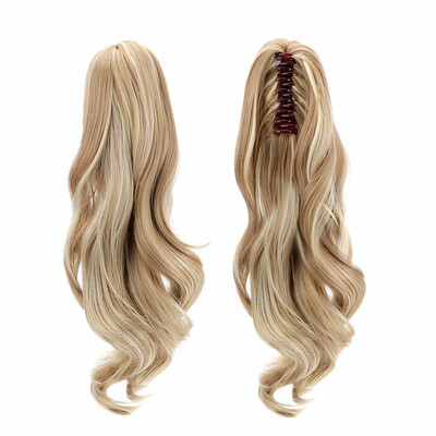 

Synthetic18inch Long Wave Claw Clip On Ponytail Extensions 18inch Long Wave Clip In Human Hair Extensions Heat Resistant Hairpiece