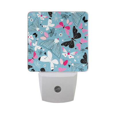 

ALAZA LED Night Light With Smart Dusk To Dawn SensorButterfly Vintage Style Plug In Night Light