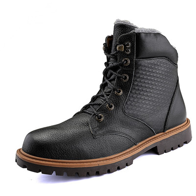

Mens Boots High Cut Shoes For Men Winter Boots Genuine Leather Martin Boots Black Brown Size 37-46