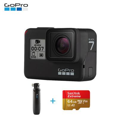 

GoPro Sports Camera GoPro HERO7 Black Black 4K Outdoor Underwater Diving Video Live Camera Shorty Stand Set Gift Box with SD Card