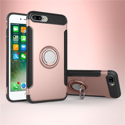 

Fecoprior Back Cover For iPhone 8 Plus 7 Plus 55inch Case Car Holder Stand Hard PC Silicon Ring Suction Bracket Celulars