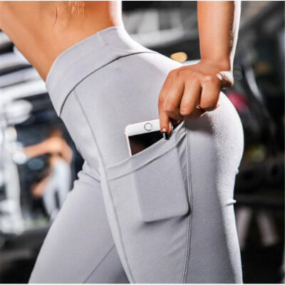 

Women Sport Pants High Waist Yoga Fitness Leggings Elastic Gym Scrunch Trousers