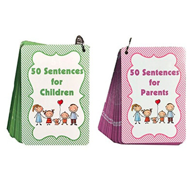 

51- English 100 Sentences Daily Conversation Flash Cards-English word learning card&pocket size flash card for Preschool children