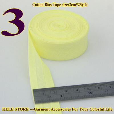 

Cotton bias tape bias binding fold tape size 20mm2cm 34" 25yds various color solid color DIY handmade sewing material