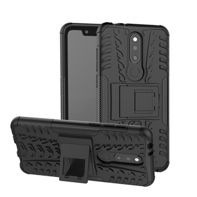 

Fecoprior Case for Nokia X5 NokiaX5 Back Cover Stand Silicon TPU PC Armor Heavy Rugged Phone Celulars Fundas Coque