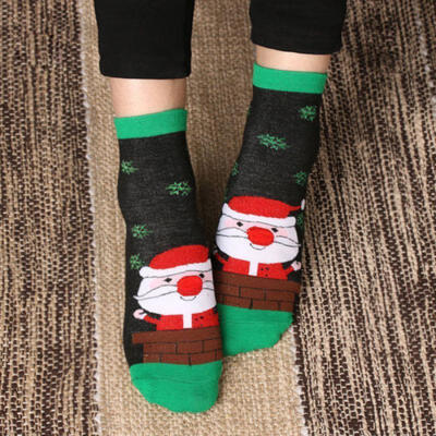 

Women Winter Warm Soft Cotton Socks Santa Claus Deer Christmas Xmas Gift V